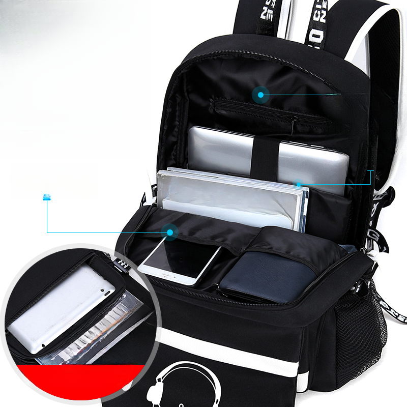 New Student Men's Casual Trend Large Backpack, Lightweight Spine Protection, Suitable For Middle School Students,_voghion.com
